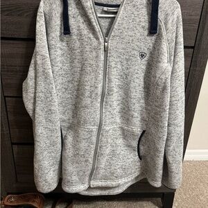 Ariat Heathered Gray Zip-Up Hoodie